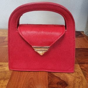 Zara leather bag in red